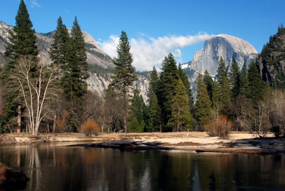 201203Yosemite_1928_ Half Dome and the Merced river