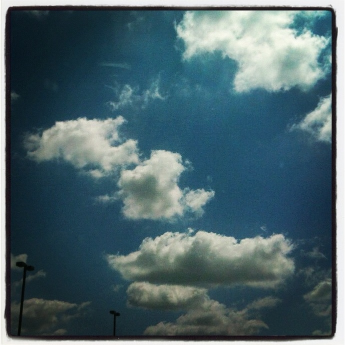 A sample of the perfect sky over Tulsa, OK.