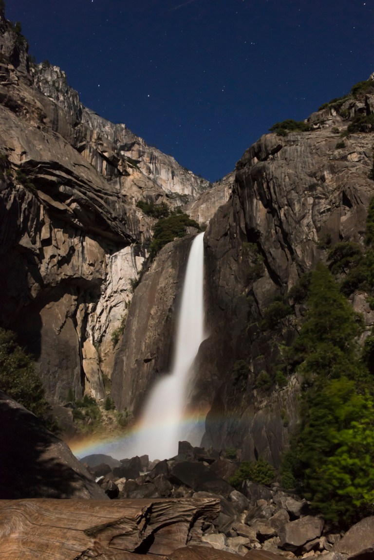 This is "Moonbow over Yosemite" I captured this image the night of the full moon in May, 2013. 